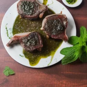 Title image for Lamb Chops with Mint Sauce