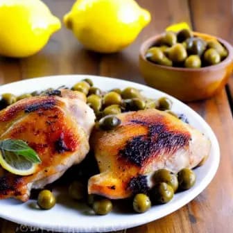 Title image for Chicken Thighs with Olives & Lemon