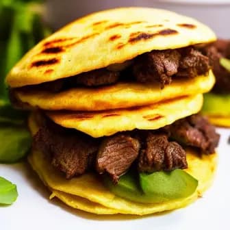 Title image for Beef Arepas