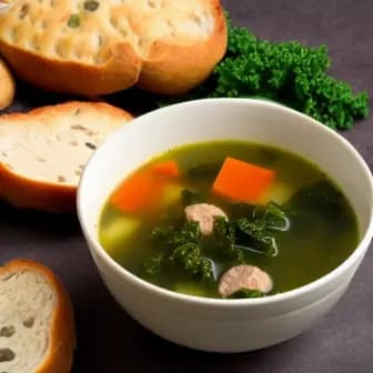 Title image for Chicken Sausage and Kale Soup
