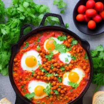 Title image for Vegetable Shakshuka with Chickpeas