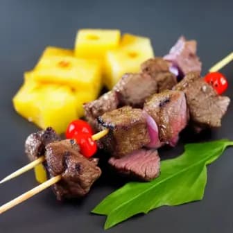 Title image for Beef and Pineapple Skewers