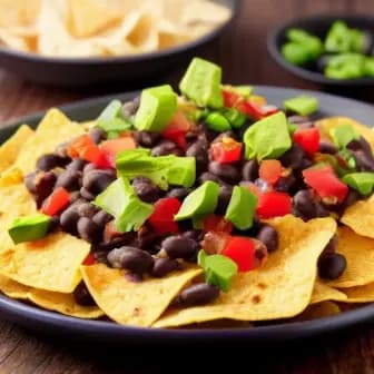 Title image for Beef and Black Bean Nachos