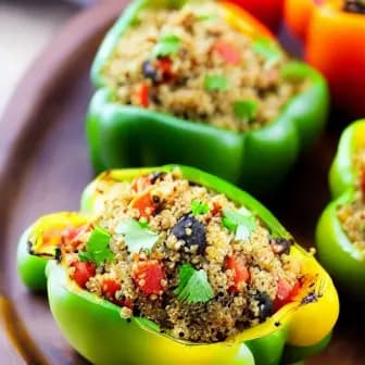 Title image for Chicken and Quinoa Stuffed Peppers