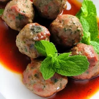 Title image for Lamb and Mint Meatballs