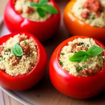 Title image for Lamb and Couscous Stuffed Tomatoes