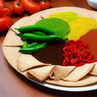 Title image for Vegetable Injera Platter