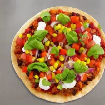Title image for Vegetable Taco Pizza