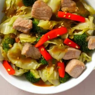 Title image for Pork and Cabbage Stir-Fry