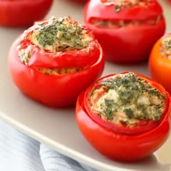 Title image for Chicken and Herb Stuffed Tomatoes
