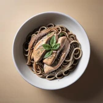 Title image for Chicken and Black Sesame Noodles