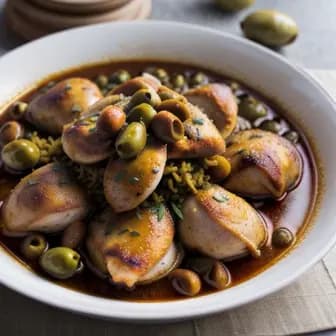 Title image for Chicken and Green Olive Tagine