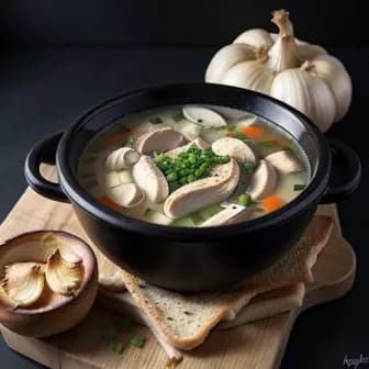 Title image for Chicken and Roasted Garlic Soup