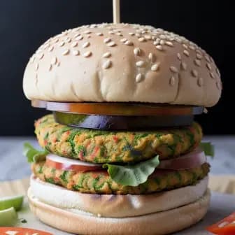 Title image for Vegetable Pakora Burger