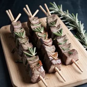 Title image for Beef and Rosemary Skewers