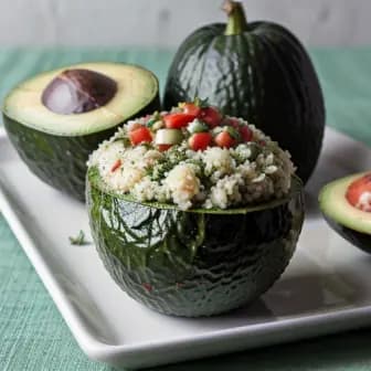 Title image for Vegetable Tabbouleh Stuffed Avocado