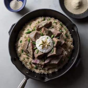 Title image for Lamb and Cardamom Pilaf