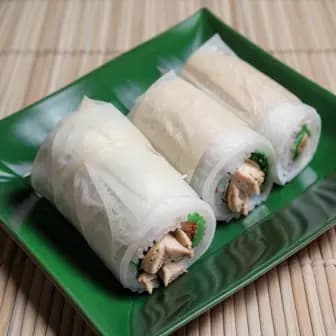 Title image for Chicken and Coconut Rice Paper Rolls