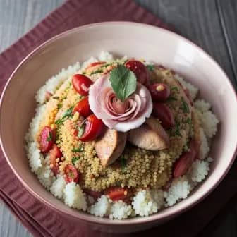 Title image for Chicken and Rose Harissa Couscous