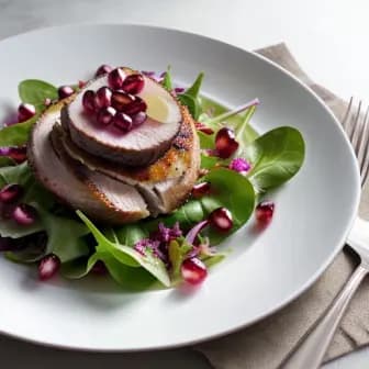 Title image for Duck Confit Salad with Pomegranate