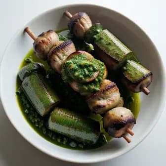 Title image for Vegetable Churrasco with Chimichurri