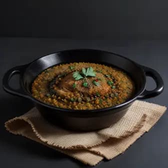 Title image for Chicken and Black Lentil Dal