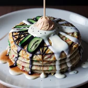 Title image for Vegetable Okonomiyaki with Kewpie Mayo