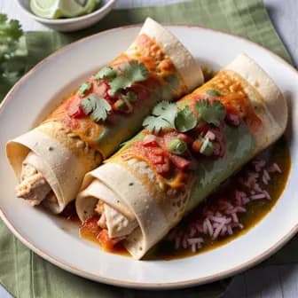 Title image for Chicken and Salsa Verde Enchiladas