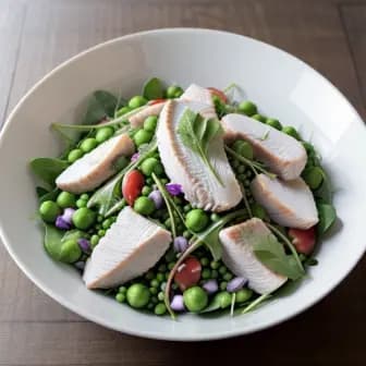 Title image for Chicken and Pea Shoot Salad