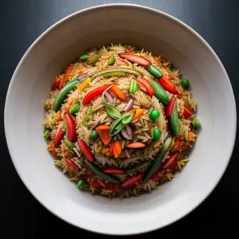 Title image for Vegetable Khao Phat (Thai Fried Rice)