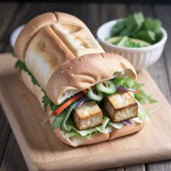 Title image for Crispy Tofu Banh Mi