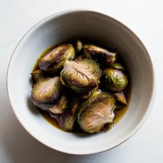 Title image for Chicken and Miso-Glazed Brussels Sprouts