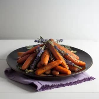 Title image for Chicken and Lavender Honey Glazed Carrots