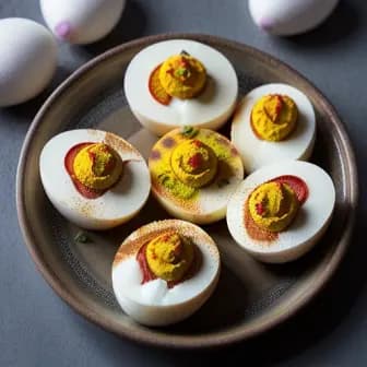 Title image for Vegetable Akuri (Parsi Spiced Eggs)