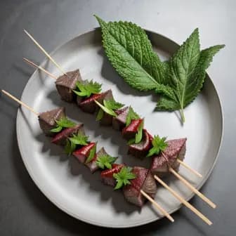 Title image for Beef and Shiso Leaf Skewers