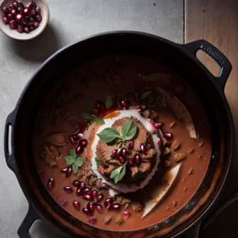 Title image for Lamb and Pomegranate-Walnut Stew