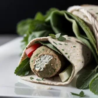 Title image for Lamb and Mint Falafel Wrap