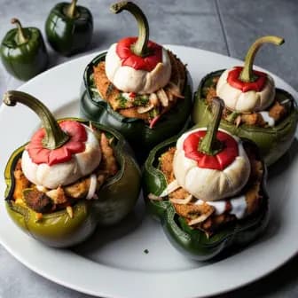 Title image for Chicken Shawarma Stuffed Peppers