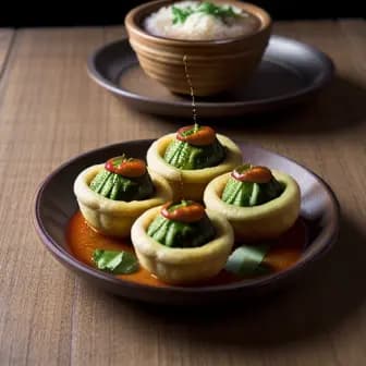 Title image for Vegetable Pani Puri with Tamarind Water