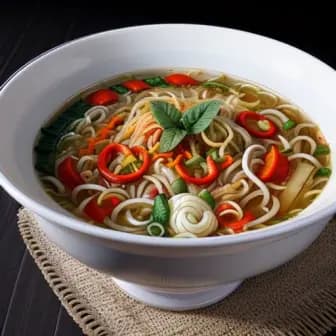 Title image for Vegetable Khow Suey (Burmese Noodle Soup)