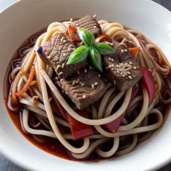 Title image for Beef and Sweet Chili Noodles