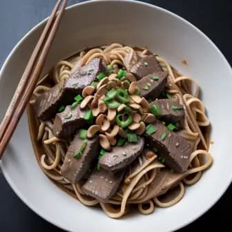 Title image for Beef and Peanut Satay Noodles