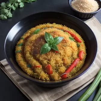 Title image for Vegetable Pongal (Savory Rice Dish)