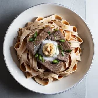 Title image for Beef and Anchovy Butter Tagliatelle