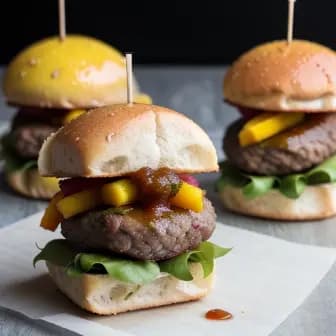 Title image for Beef and Mango Chutney Sliders