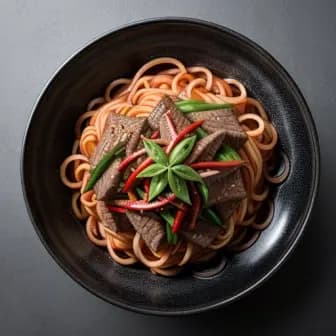 Title image for Beef and Fermented Chili Noodles