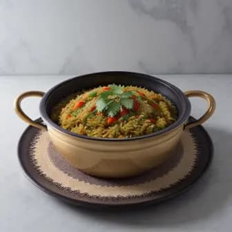 Title image for Vegetable Khichdi with Tempeh