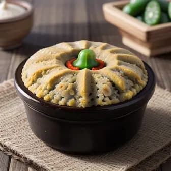 Title image for Vegetable Moin Moin (Steamed Bean Pudding)