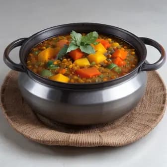 Title image for Vegetable Kootu Anchur (Mango Lentil Stew)