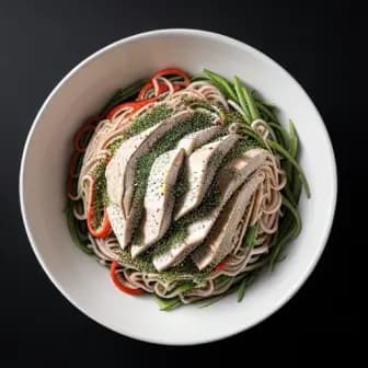 Title image for Chicken and Black Sesame Noodle Salad